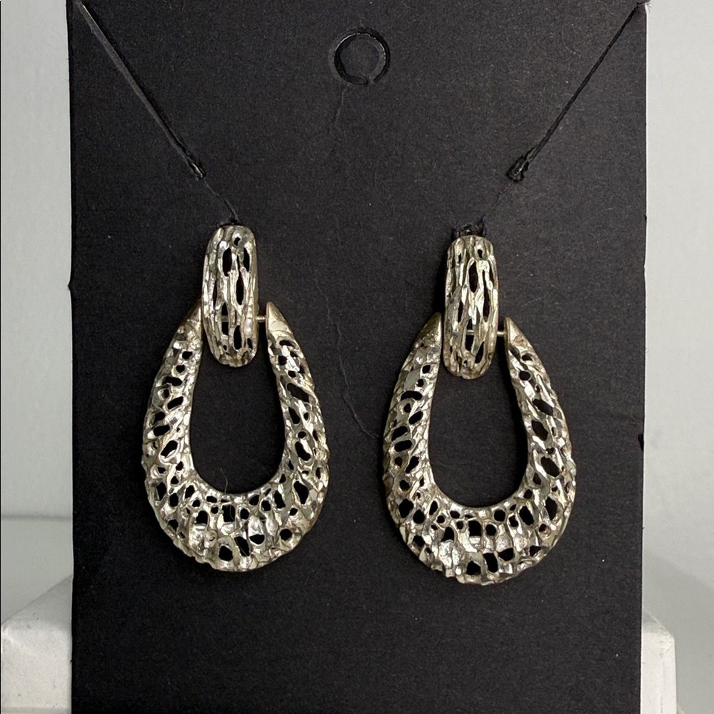 Sterling Silver Pierced Door Knocker Earrings